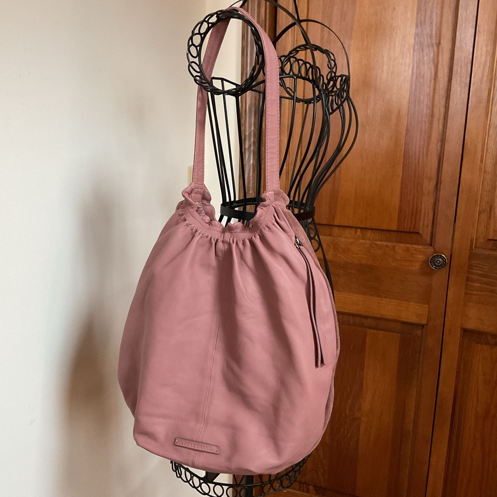 Lucky Brand Alva Hobo Shoulder Bag- Dusky Pink